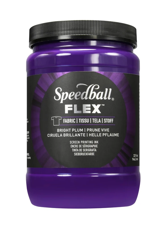 Speedball Flex Screen Printing Fabric Ink Bright Plum 32oz, for Home Decor, Bags, T Shirt, Essential for Artists Craft Kit