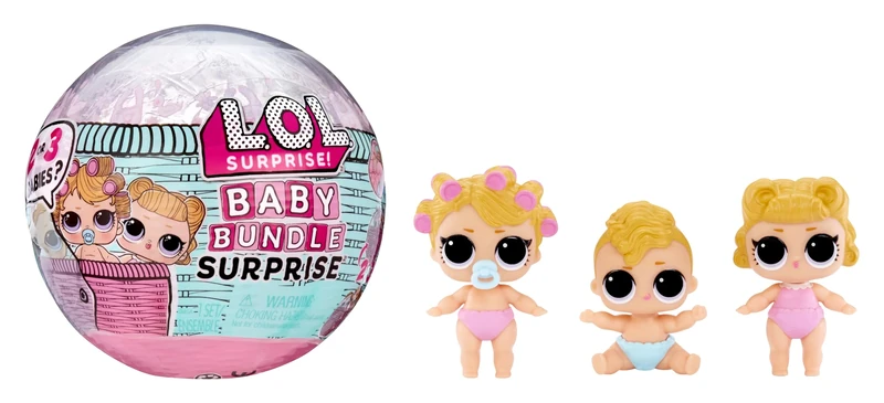 L.O.L. Surprise! Baby Bundle Surprise - Collectible Dolls with a Baby Theme - Twins, Triplets or Pets with a Water Reveal - 2 or 3 Dolls Included - Great for Girls Ages 3+, Pink