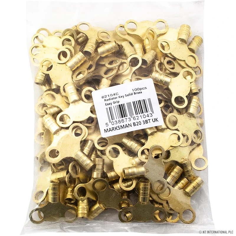 100pcs Radiator Key, Solid Brass Easy Grip
