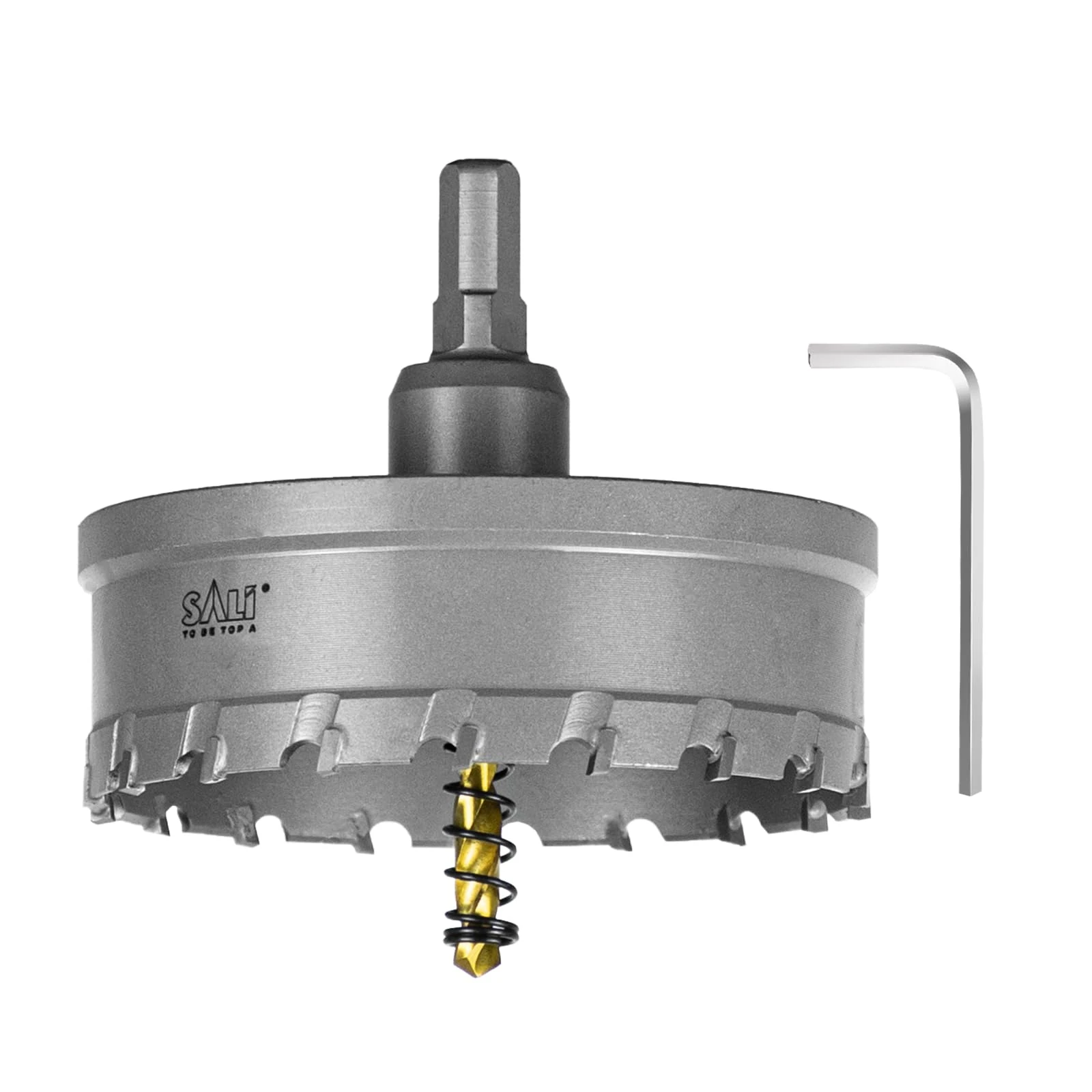 SALI TCT Carbide Hole Saw for Hard Metal,95mm,3-3/4" Tungsten Carbide Tipped Hole Cutter Set with Titanium-Plated Pilot Drill bit for Metal, Stainless Steel, Iron, Wood, Aluminium, Plastics