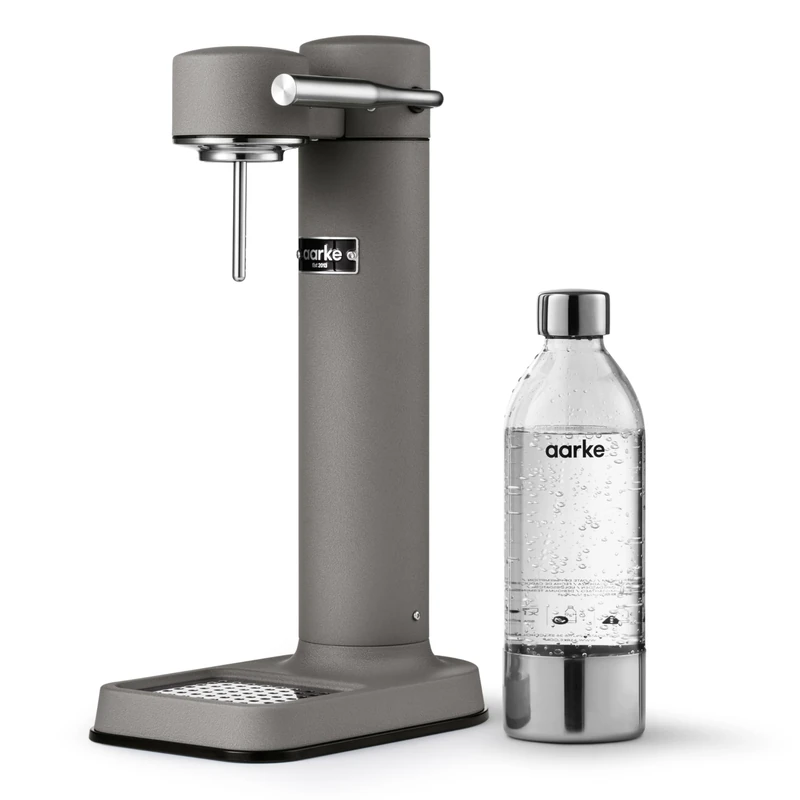 Aarke Carbonator 3, Sparkling Water Maker with Water Bottle, Matte Grey Finish