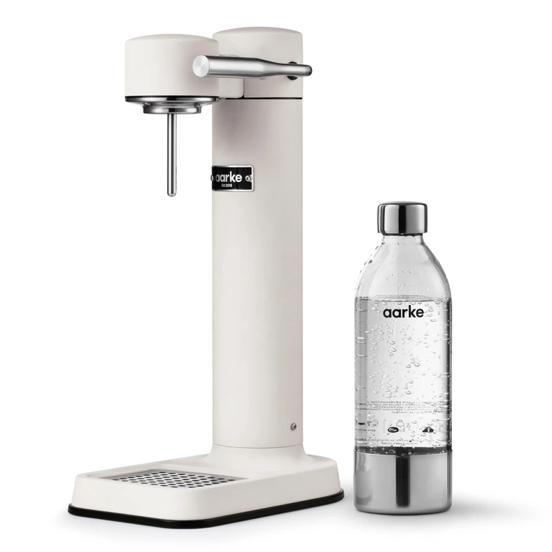 Aarke Carbonator 3, Sparkling Water Maker with Water Bottle, Matte White Finish