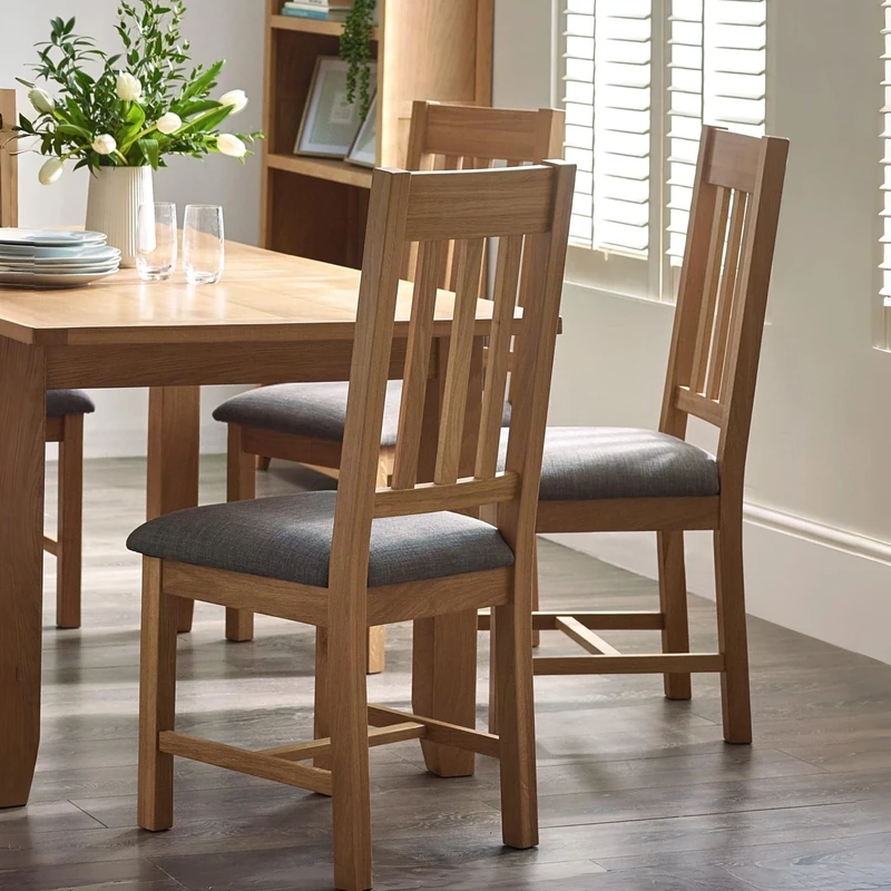 Julian Bowen Set of 2 Mallory Dining Chairs, Brown, 105 x 47 x 52