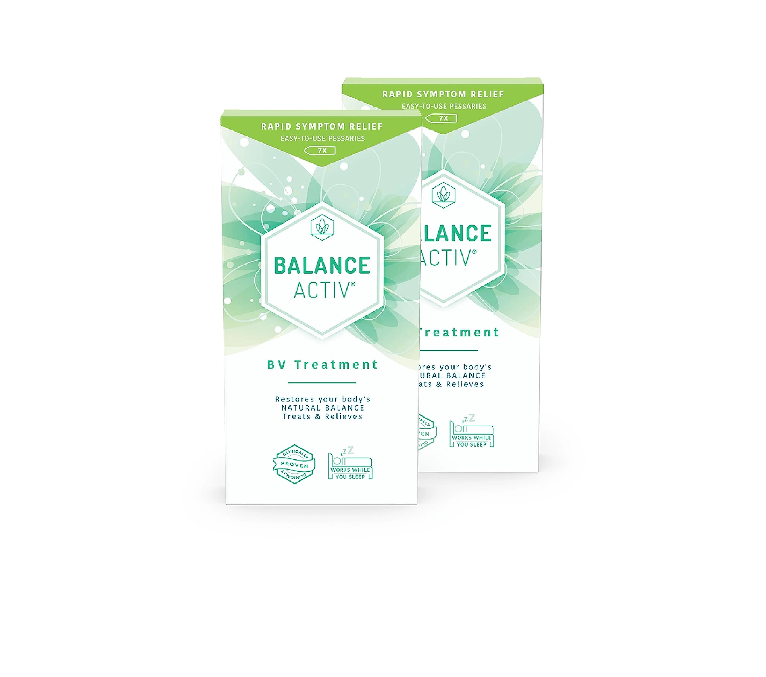 Balance Activ BV Pessaries, Bacterial Vaginosis Treatment for Women, Works Naturally to Rapidly Relieve Symptoms of Unpleasant Odour, Discomfort & Discharge Odour Associated with BV, 2 Pack