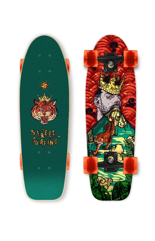 Street Surfing 28" Cruiser Skateboard - Black Unisex Board