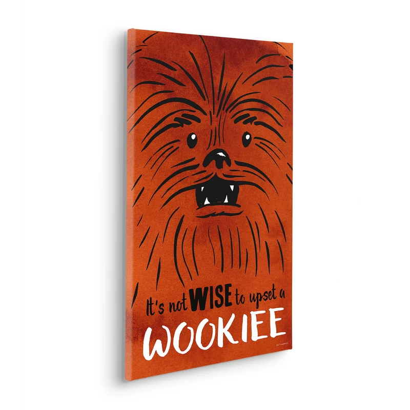 Komar Komar Stretcher Frame Picture Star Wars Don't Upset Wookiee Size 40 x 60 cm Children's Room Wall Picture - Image 1