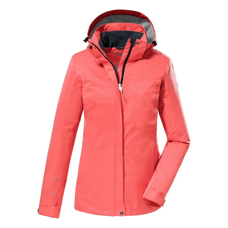 Killtec KOS 133 WMN JCKT Women's Functional Outdoor Jacket with Zip-Off Hood Coral Pink, 44, 38383-000