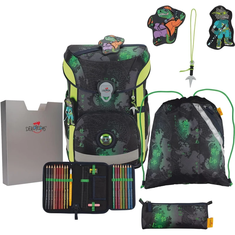 DerDieDas The ErgoFlex Easy Funny Fighter, Black/green, Medium