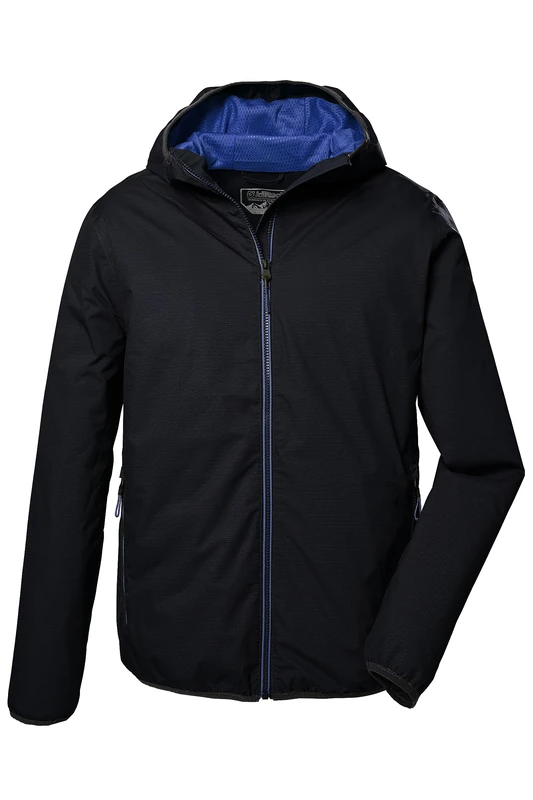 Killtec Men's Kos 258 Mn Jacket Functional Jacket with Hood Outdoor Jacket Packable