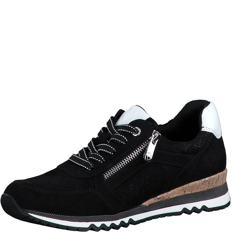 MARCO TOZZI Women's 2-23781-41 Sneaker, BLACK/WHITE, 3.5
