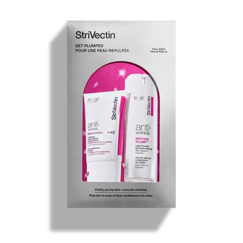 Anti-Wrinkle 2 Piece Kit, Peptide Plump Serum for Face 1 oz & SD Advanced Moisturizing Cream for Wrinkles 2 oz