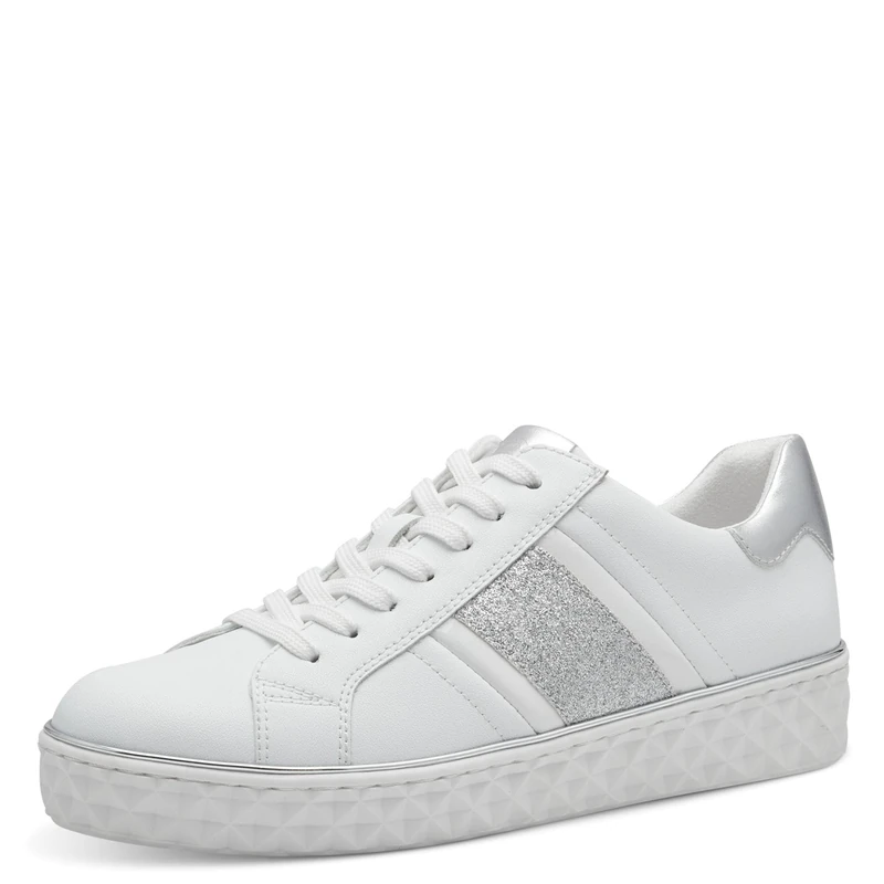 MARCO TOZZI Women's Trainers Flat Vegan Leisure, White Comb, 9 UK