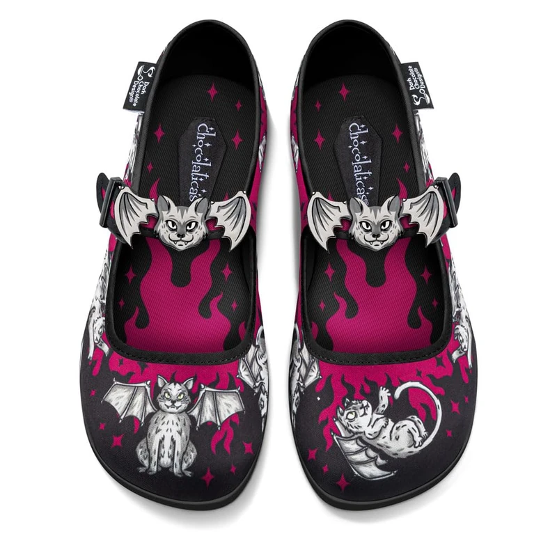 Hot Chocolate Design Chocolaticas The Gargoyle Cats Women's Mary Jane Flat Multicoloured HCD 38