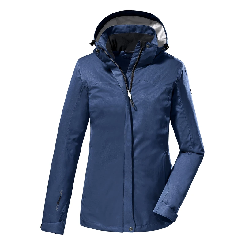 Killtec KOS 133 WMN JCKT Women's Functional Outdoor Jacket with Zip-Off Hood, Dark Ocean, 48, 38383-000