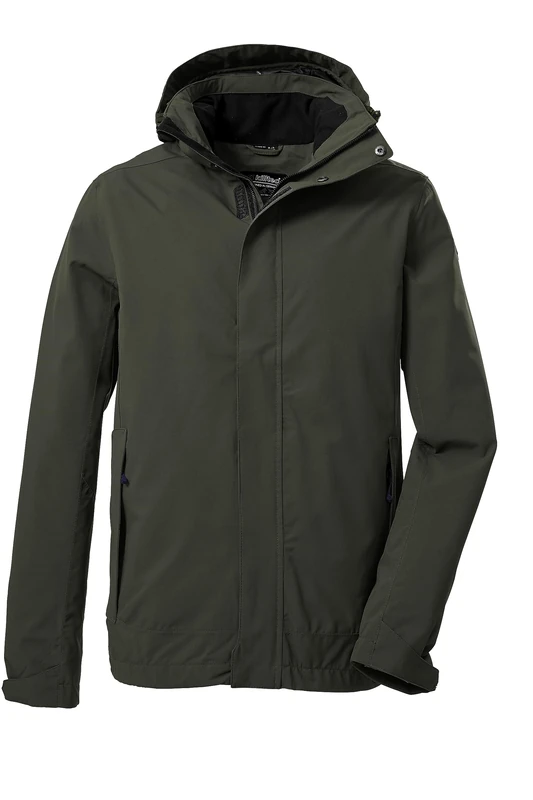 Killtec KOS 87 MN JCKT_XENIOS 39147-000 Men's Functional Outdoor Jacket with Removable Hood Olive M