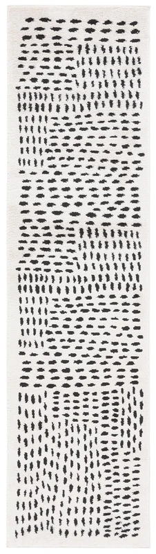 Safavieh Modern Rug for Living Room, Dining Room, Bedroom - Melody Collection, Short Pile, in Ivory and Black, 66 X 244 cm - Image 1