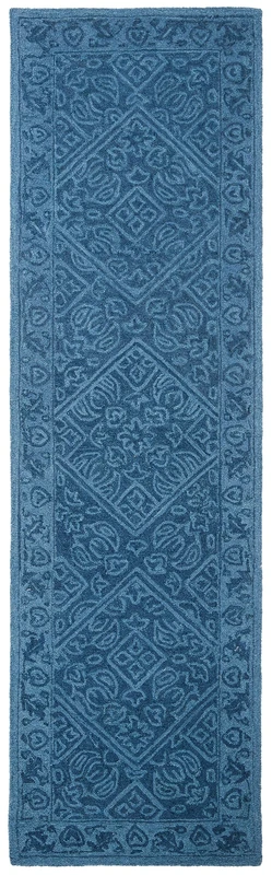 Safavieh Contemporary Rug for Living Room, Dining Room, Bedroom - Dip Dye Collection, Short Pile, in Navy Blue, 68 x 213 cm