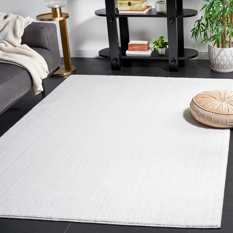 SAFAVIEH Contemporary Rug for Living Room, Dining Room, Bedroom - River Collection, Short Pile, in Ivory, 122 X 183 cm - Image 1