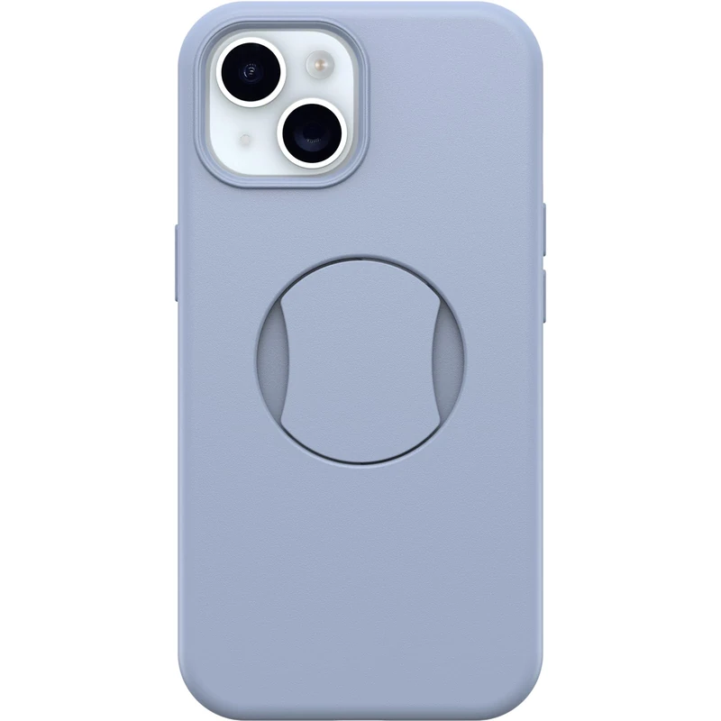 OtterBox iPhone 15, iPhone 14, and iPhone 13 OtterGrip Symmetry Series Case - YOU DO BLUE, built-in grip, sleek case, snaps to MagSafe, raised edges protect camera & screen