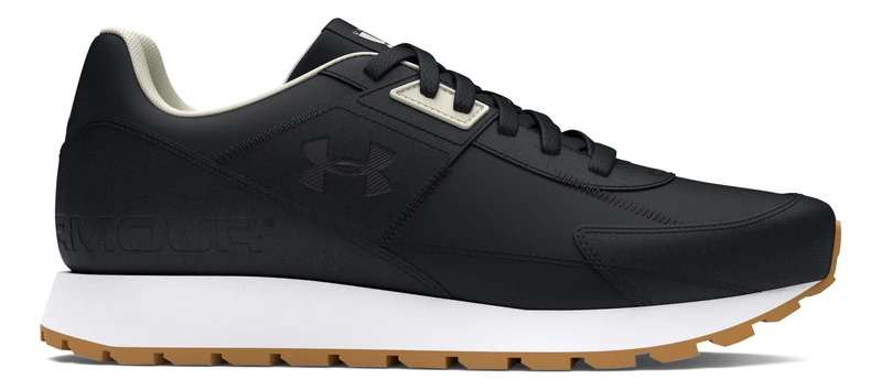 Under Armour Women's Essential Runner, Lightweight and Breathable Running Trainers with Suede Overlays, Women's Trainers with Rubber Outsole for Traction,Black / White Quartz / Black,9.5 - Image 1