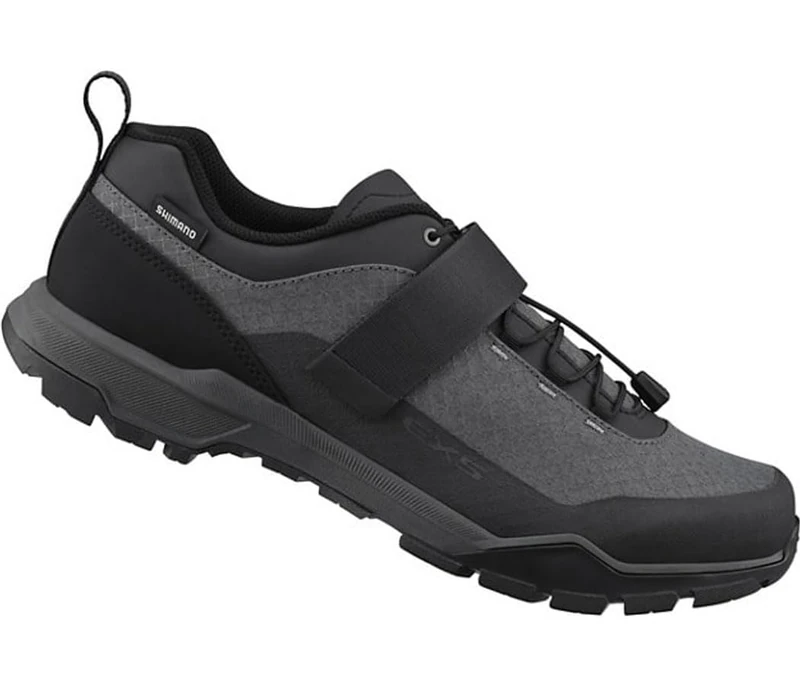 SHIMANO Bicycle Shoes SH-EX500, Unisex Adult Cycling Shoes, Black, 40 EU, Black/White, 8 UK