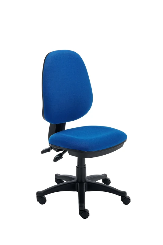 Office Hippo Desk Chair Without Arms, Adjustable Curved Back, Executive Swivel, Desk Chair, Suitable For Home Office, Royal Blue, 64 x 64 x 93 To 109 cm