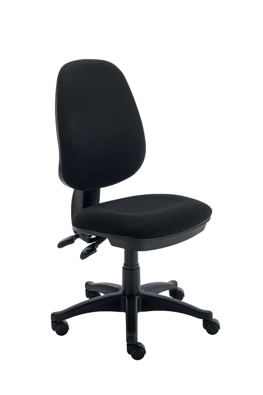 Office Hippo Desk Chair Without Arms, Adjustable Curved Back, Executive Swivel, Desk Chair, Suitable For Home Office, Black, 64 x 64 x 93 to 109 cm