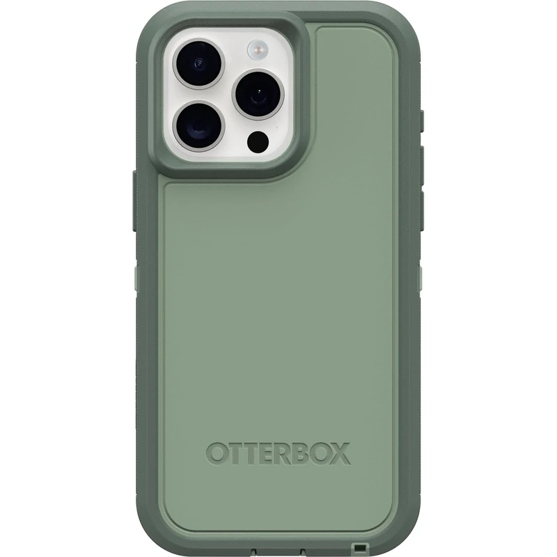 OtterBox iPhone 15 Pro MAX (Only) Defender Series XT Case - EMERALD ISLE (Green), screenless, rugged, snaps to MagSafe, lanyard attachment