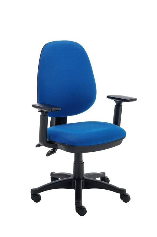 Office Hippo Executive Desk Chair With Adjustable Arms, Adjustable Curved Back, Executive Swivel, Desk Chair, Suitable For Home Office, Royal Blue, 65 x 65 x 93 to 109 cm