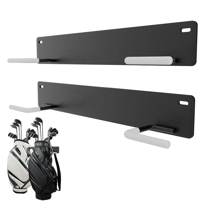 2Pack Golf Bag Wall Mount Rack,Durable Golf Storage Organizer,Golf Bag Storage Rack for Garage Wall,Golf Bag Hangers,Golf Club Wall Mount Rack,Blat Blat Golf Bag Organizer-All for Expand Storage Space