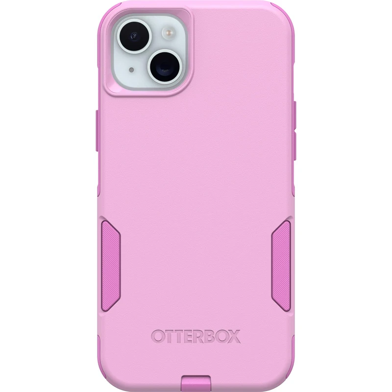 OtterBox iPhone 15 Plus and iPhone 14 Plus Commuter Series Case - RUN WILDFLOWER (Pink), slim & tough, pocket-friendly, with port protection