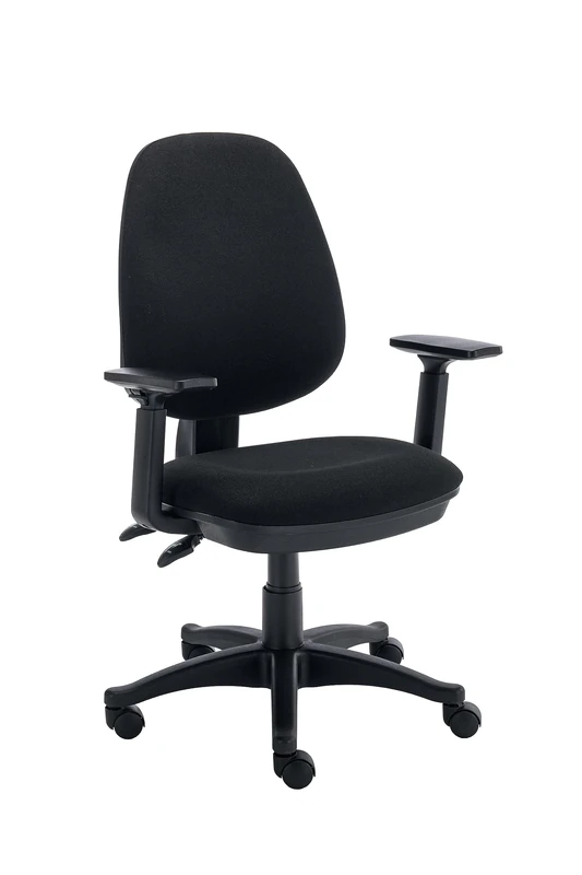 Office Hippo Desk Chair With Adjustable Arms, With Adjustable Curved Back, Executive Swivel, Desk Chair, Suitable For Home Office, Black, 65 x 65 x 93 to 109cm