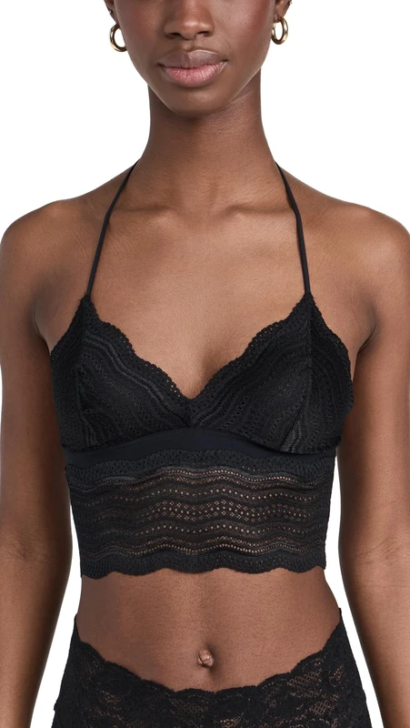 Cosabella Women's Dolce Halter Crop Cami, Black, S