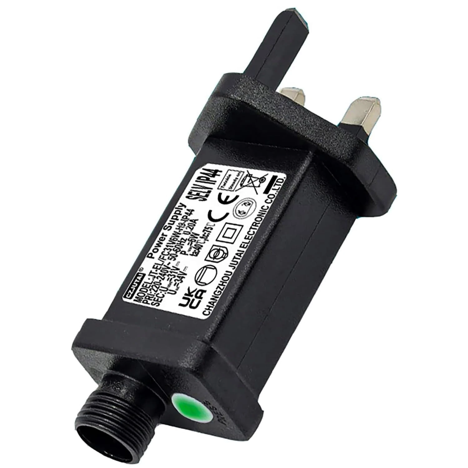 Yowin Transformer for Christmas Lights 31V 6W Fairy Lights Plug Adapter with 6h Timer, 8 Modes Power Supply 3 Pin Plug in String Light Replacement for Indoor Outdoor Christmas Tree Icicle Lights