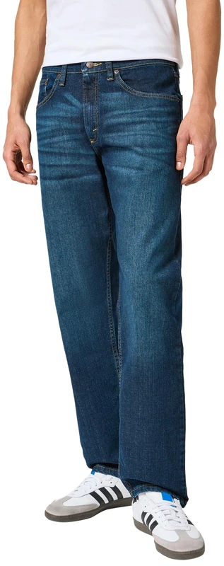 Wrangler Men's Relaxed Fit Jeans, Blackened Indigo, 44W x 32L