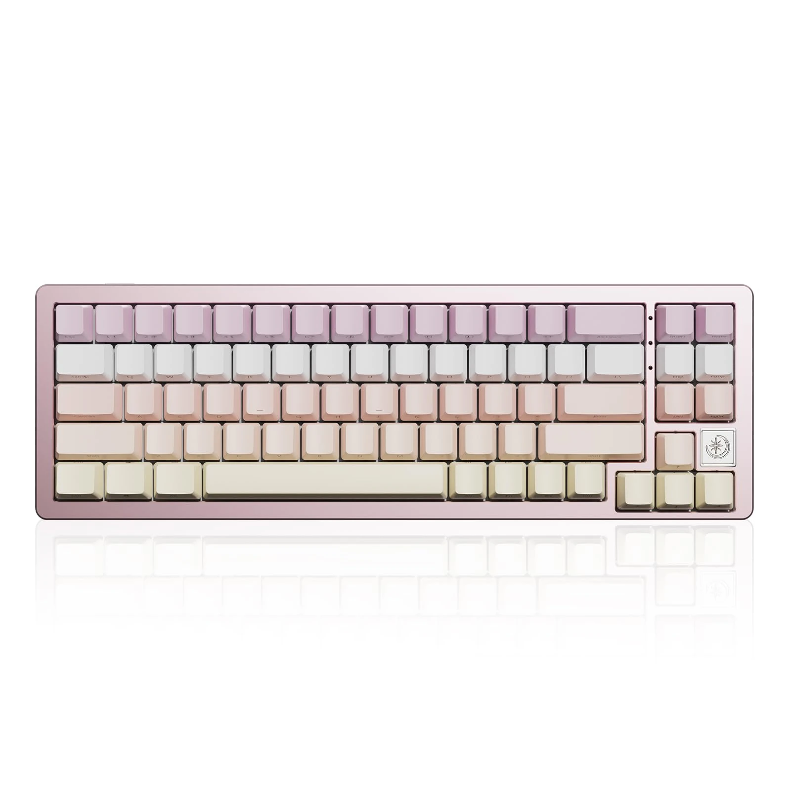 YUNZII AL71 75% Mechanical Keyboard, Full Aluminum CNC, Hot Swappable Gasket, 2.4GHz Wireless BT5.0/USB-C Wired Gaming Keyboard,NKRO Programmable RGB Backlight,for Win/Mac(Pink,Silent Switch)