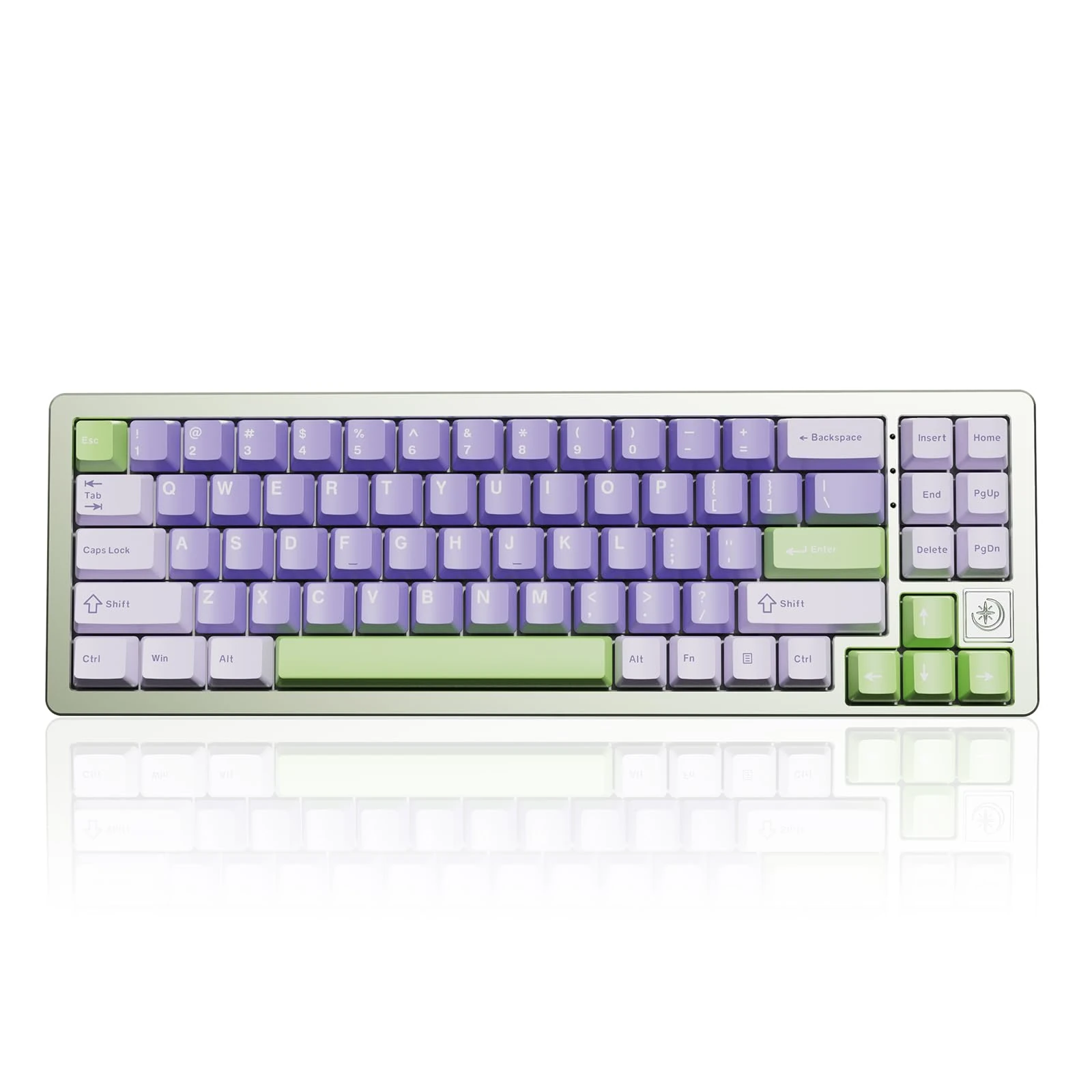 YUNZII AL71 75% Mechanical Keyboard, Full Aluminum CNC, Hot Swappable Gasket, 2.4GHz Wireless BT5.0/USB-C Wired Gaming Keyboard,NKRO Programmable RGB Backlight,for Win/Mac(Green,Silent Switch)