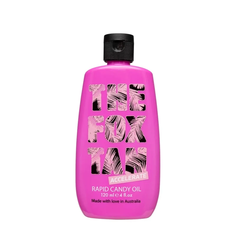 The Fox Tan Rapid Candy Oil, Accelerator Tanning Oil For Deeper & Darker Long-Lasting Tans, Creates Flawless Tan Skin, Vegan & Cruelty-Free, 120ml