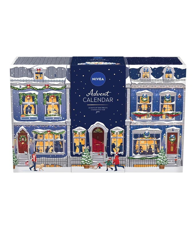 NIVEA Advent Calendar 2023, Women's Gift Set Includes Moisturiser, Face Masks, Lip Balms, Body Cream, Shower Gel, Anti-Perspirant, and More, Skincare Set