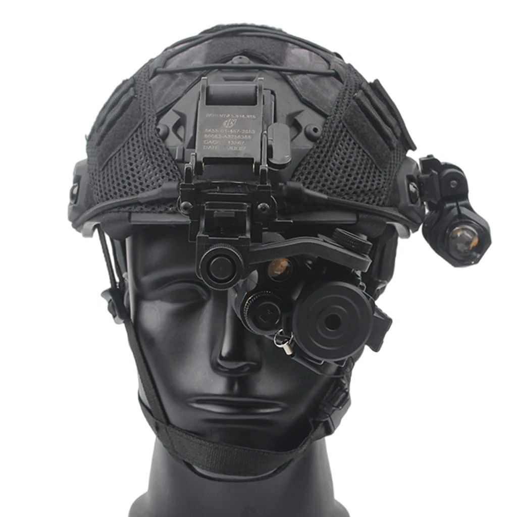 TS TAC-SKY FAST Monocular Night Vision Device Tactical Helmet Set Outdoor Binoculars Night Patrol Equipment For Airsoft Paintball CS Game (Color : Set, Size : L)