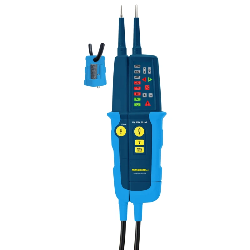 Pancontrol PAN MV-1000A Voltage and Continuity Tester (12-1000V AC/DC, Rotating Field Indicator, 30mA Test, LED Indicator