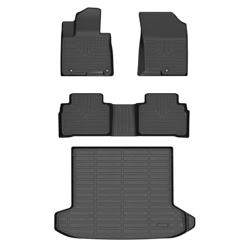 HAFIDI All Weather Car Floor Mats & Cargo Liner for 2022 2023 2024 Hyundai Tucson (No Hybrid Models) Custom Fit Full Set Accessories - Black