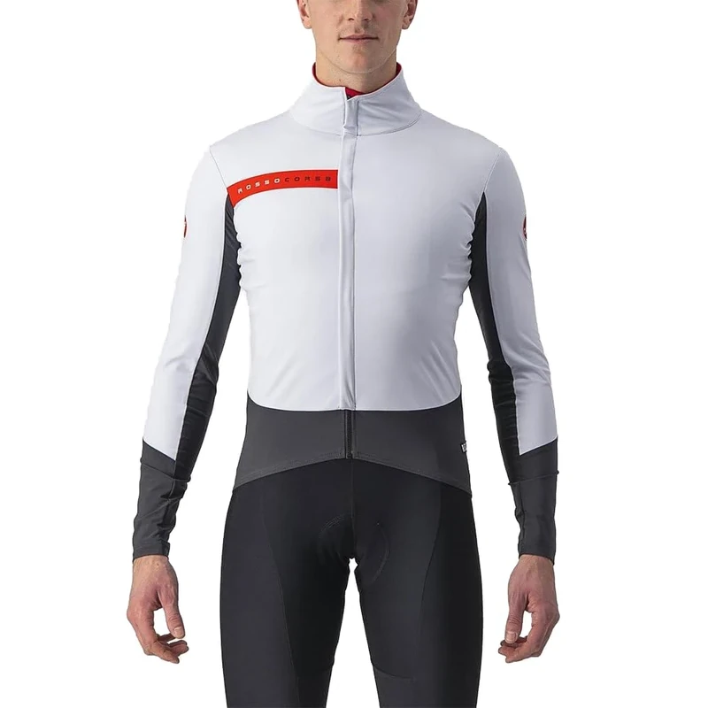 CASTELLI 4520505-087 Beta Ros Jacket Jacket Men'S Silver Gray/Dark Gray-Red Size Xxl