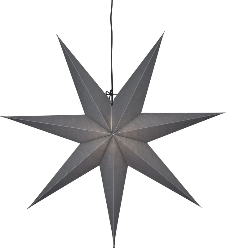 Eglo Christmas Star Frozen, Indoor Decorative Paper for Hanging, Grey Window Decoration, 3D Advent Star, Living Room wall Ornament, E14 Socket, 70 cm
