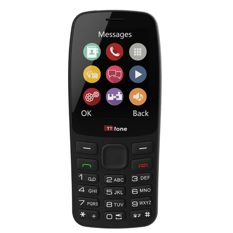 TTfone TT175 2.4inch UK Sim Free Dual Sim Basic Simple Feature Mobile Phone – Unlocked with camera Torch Media Games and Bluetooth - Pay As You Go (O2, with £20 Credit, Blue)