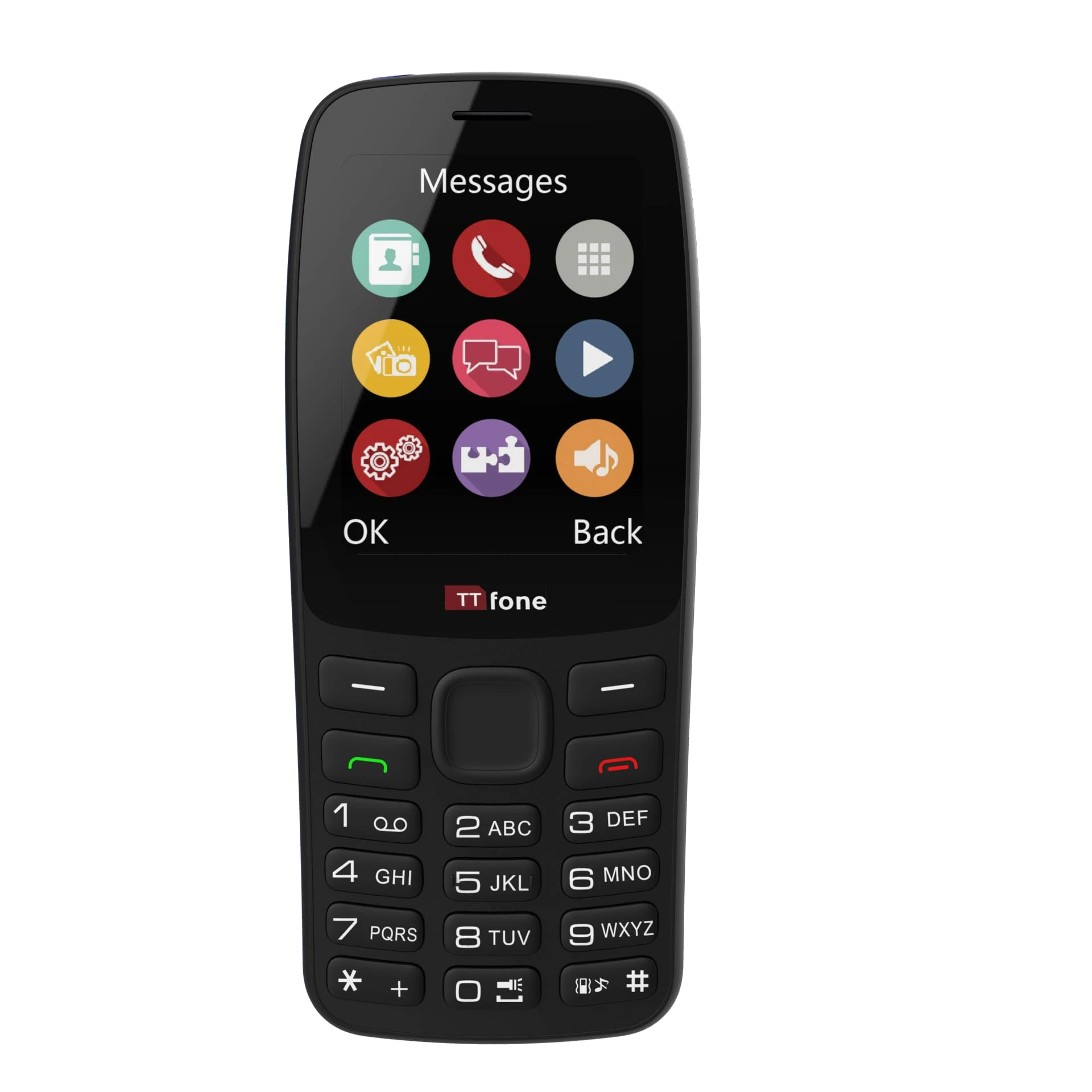 TTfone TT175 2.4inch UK Sim Free Dual Sim Basic Simple Feature Mobile Phone – Unlocked with camera Torch Media Games and Bluetooth - Pay As You Go (EE, with £0 Credit, Blue)