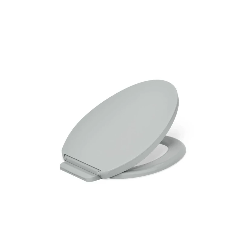 KOHLER 26801-95 Impro Readylatch Quiet-Close Elongated Toilet Seat, Ice Gray