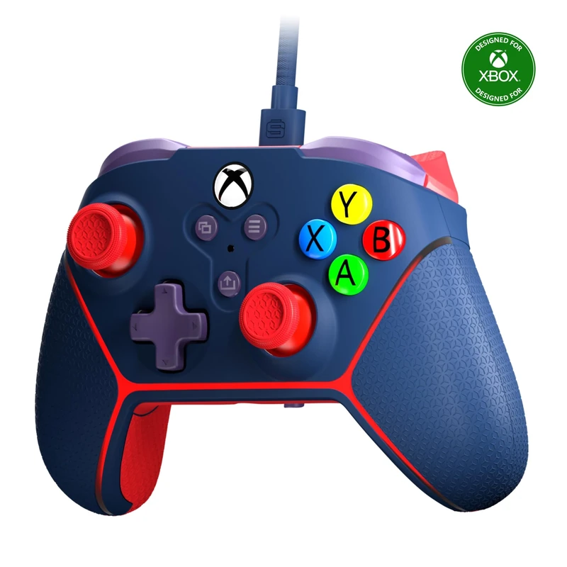 Surge Livewire Microwatt Controller (Blue), Junior Wired Controller for Xbox Series X|S, Xbox One, & Windows 10/11