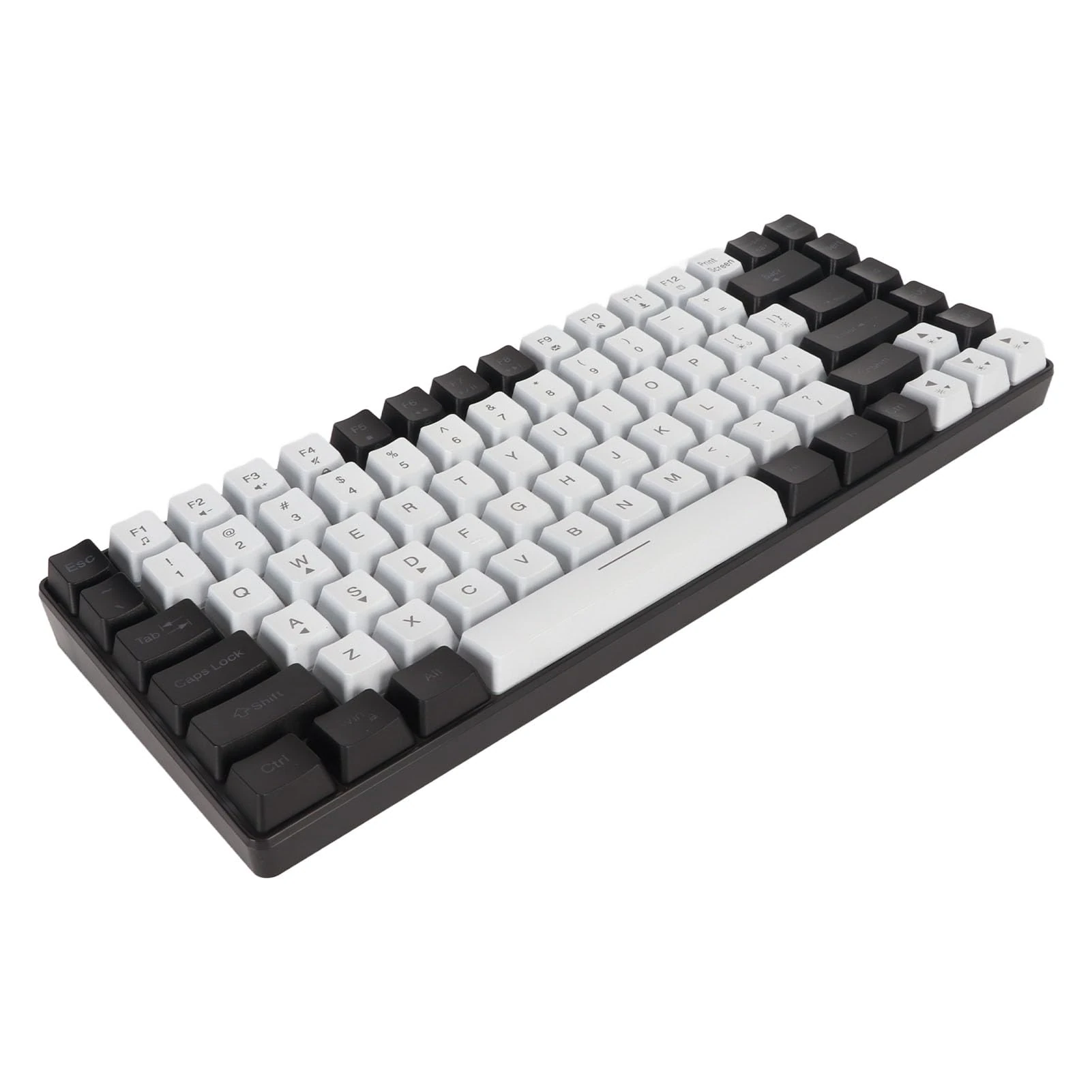 Elprico Gugxiom RGB Mini Portable 80% Mechanical Keyboard, RGB Backlit Ergonomic Silent Mechanical Office Keyboard, No Driver Required Plug & Play for Windows Laptop PC Mac (White)