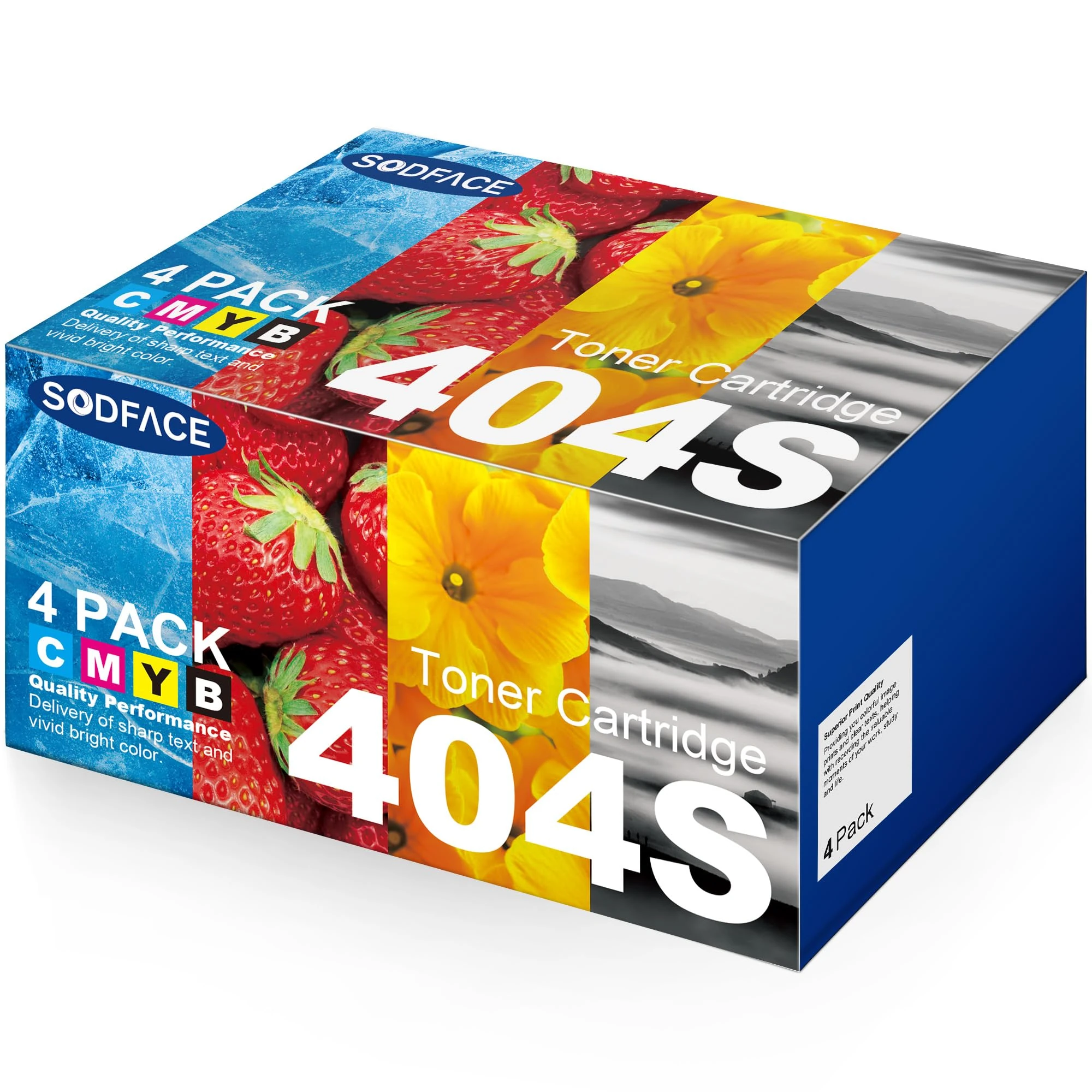 SODFACE CLT-404S CLT-P404C CLT-K404S Toner Compatible for Samsung CLT-K404S for Samsung C430w Toner Cartridges Xpress C480FW C48X C480W C430 C480 C480FN C43X ( Black Cyan Yellow Magenta, Pack of 4)